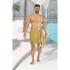 LA LEELA Men's Beach Cover Up Swimwear Summer Sarong Wrap Men One Size Tawny, Palm Tree - 2 of 4