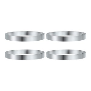Unique Bargains Stainless Steel Seamless Nonstick Mirror Coating Round Cake Ring 4 Pcs - 1 of 4