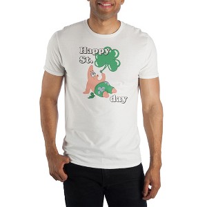 Spongebob Squarepants St. Patricks Day Patrick Star  White Graphic Tee - 1 of 3