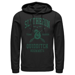 Men's Harry Potter Slytherin Quidditch Team Seeker Pull Over Hoodie - 1 of 4