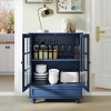 Syemin Decorative Storage Cabinets Minimalist Buffet Cabinet, Modern Wooden Storage Sideboard Cupboard, Accent Storage Cabinet, Blue, 28"*15"*36.2" - 2 of 4