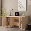 vidaXL Desk 55.1"x19.7"x29.5" Solid Wood Pine - 3 of 4