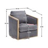 Corduroy Swivel Barrel Chair, Comfortable Accent Sofa Chair, 360 Degree Swivel Barrel Club Chair, Leisure Arm Chair for Home, Hotel - 2 of 4