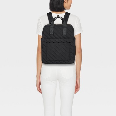 Рюкзаки Universal Thread Square Backpack - Universal Thread™ Black: Recycled Nylon, Fits 14" Laptop, College, Double Handle, 33.5" Strap Length — фото 2