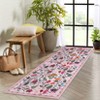 Botanical Floral Washable Area Rugs Large Rugs for Living Room Non-Slip Soft Modern Rugs Accent Floor Carpet - 2 of 4