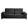 Chenille Sofa with Adjustable Armrests and Extra Thick Cushions - 4 of 4