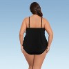 Trimshaper Women's Rachel 5 Tier Ruffle Plus Tankini Swimsuit Top - 3 of 3