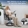 Set of 2 Swivel Bar Stools with High Back & Armrest, Breathable Textilene Bar Chairs for Outdoor Patio, Lawn, Deck, or Garden - 3 of 4
