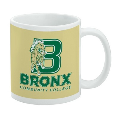 Bronx Community College Primary Logo Ceramic Coffee Mug Novelty Gift Mugs for Coffee Tea and Hot Drinks 11oz White
