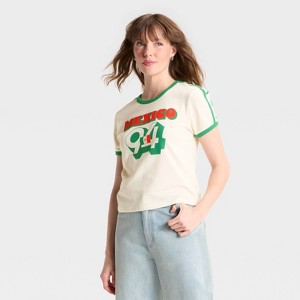 Women's Mexico Short Sleeve Graphic Baby T-Shirt - Cream - 1 of 3