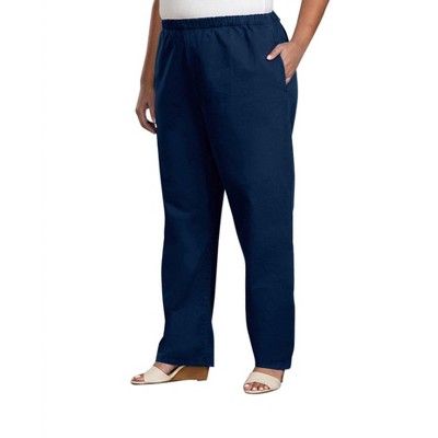 Women's Relaxed Leg Stretch Cotton Twill Pants - Plus - On The Plus Side