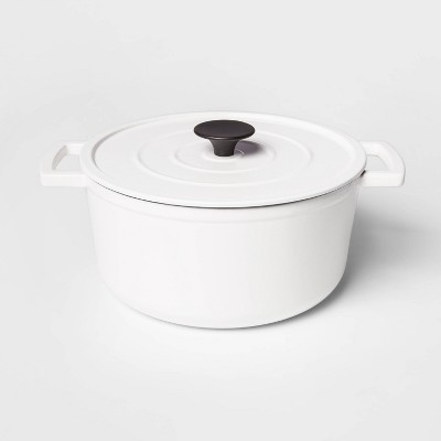 5qt Cast Iron Round Dutch Oven White - Threshold™