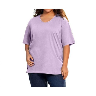 Women's Side Cotton Short Sleeve Tee - Plus - On The Plus Side