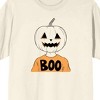 Kids Halloween Jack O Lantern Boy Boo Youth Natural Short Sleeve Crew Neck Tee - 2 of 3