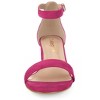 Allegra K Women's Open Toe Block Heel Adjustable Buckled Ankle Strap Sandals - 2 of 4