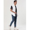 Lars Amadeus Men's Casual Open Front Sleeveless Irregular Hem Cardigan Vest - 4 of 4