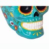Gallerie II Aqua Floral Sugar Skull Decorative Figure Figurine - 3 of 4