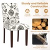 Tangkula Wooden Dining Chair Set of 4 w/Rubber Wood Legs Padded Seat S Springs High  Back - 4 of 4