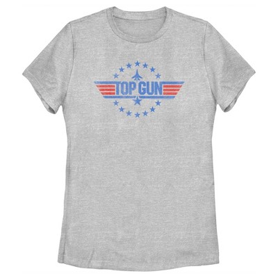 Women's Top Gun Circle Of Stars Logo T-shirt - Athletic Heather