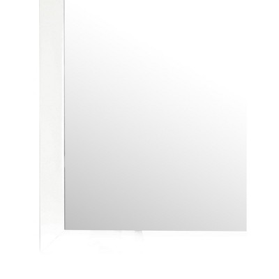Marilla 35 in. x 39 in. White Wood Framed Dresser Mirror