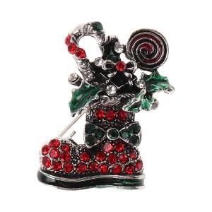 Unique Bargains Christmas Brooches YNCP736-1 Alloy Dripping Wax Multicolor 1 Pc - 1 of 4