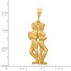 Black Bow Jewelry 14k Yellow Gold Large Gemini the Twins Zodiac Pendant - 4 of 4
