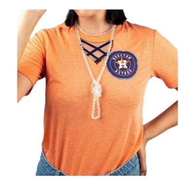 Women's Houston Astros Keyhole Tee - Sweet Texas Treasures