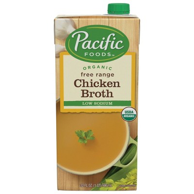 Pacific Foods Organic Gluten Free Low Sodium Free Range Chicken Broth - 32oz