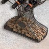 Freestanding Floor Wine Rack with Wooden and Metal Goblet Design - Holds 12 Bottles and Includes Wine Cork Holder - 4 of 4