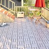 Gulches 20 PCS Interlocking Deck Tiles Checker Pattern, 12" x 12" Square Light Gray Acacia Hardwood Outdoor Flooring for Patio, Bancony, Pool Side - 3 of 4