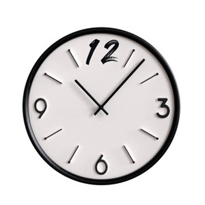 VIP Metal 24 in. White Embossed Wall Clock - 1 of 2