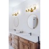 Analia 4-Light Vanity Bath Light - Textured Glass Shades, Dimmable, Damp Rated, Steel Frame - 4 of 4
