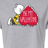 Women's - Peanuts - Be My Valentine Cropped Graphic T-Shirt - 2 of 4