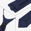 INSPIRE CHIC Men's Skinny Slim Solid Color Adjustable Pre-Tied Satin Necktie Ties 1 Pc - 3 of 4