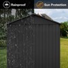 NicBex 6ftx8ft Outdoor Storage Sheds Metal Garden Sheds with Lockable Door and Window for Lawn, Garden, Patio, Black - 3 of 4