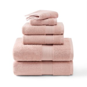 TOWN & COUNTRY EVERYDAY 6-Piece Assorted Solid Dobby Border Set - 1 of 4