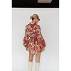 Women's Leaves Print Puff Sleeved Romper - One and Only Collective - 2 of 3