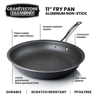 GraniteStone 19" Aluminum Frying Pan with Ceramic Non-Stick Coating