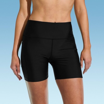 Lands' End Women's UPF 50 Swim Bike Shorts - Black