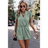 I AM A FASHION JUNKY Solid Lapel Neck Dolman Sleeve Romper - 3 of 4