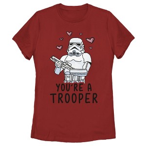 Women's Star Wars Valentine's Day You're A Trooper T-Shirt - 1 of 4