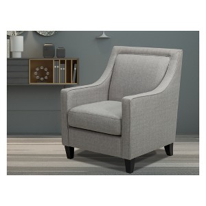 Harris Upholstered Chair with Piping Light Gray - John Boyd Designs