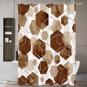 BAGOKIE Waterproof Bath Curtain Shower Curtain 72"W x 72"L (Pack of 1) - 1 of 4