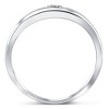Pompeii3 1/6Ct Diamond Brushed Mens Wedding Band in White, Yellow, or Rose Gold Lab Created - 3 of 4