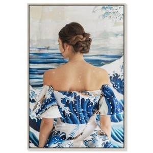 Art Remedy Great Wave Dress Fashion and Glam Wall Art Framed - 1 of 4