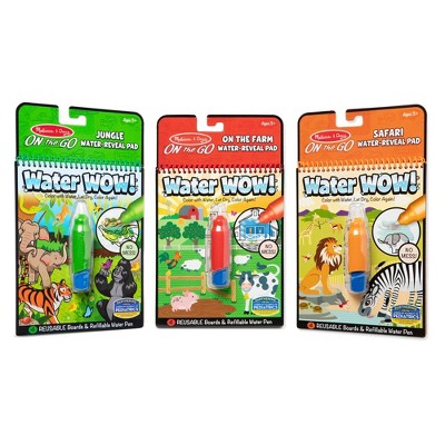 Melissa & Doug Water Wow! - Water Reveal Pad Bundle - Animals, Alphabet,  Numbers And More : Target