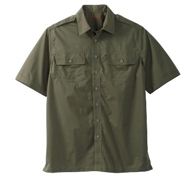 Boulder Creek by KingSize Men's Big & Tall Short-Sleeve Pilot Shirt