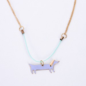 Meri Meri Enamel Sausage Dog Necklace (Pack of 1) - 1 of 4