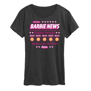 Women's - Barbie - Barbie Land New Weather Forecast Short Sleeve Graphic T-Shirt - 1 of 4
