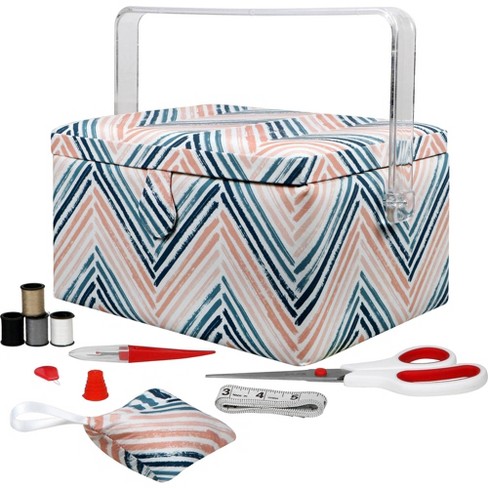 Singer L Basket Zig-zag Print With Notions Sewing Kit And Matching Pin  Cushion : Target